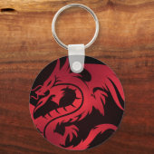 Red Tribal Dragon Sleutelhanger (Voorkant)