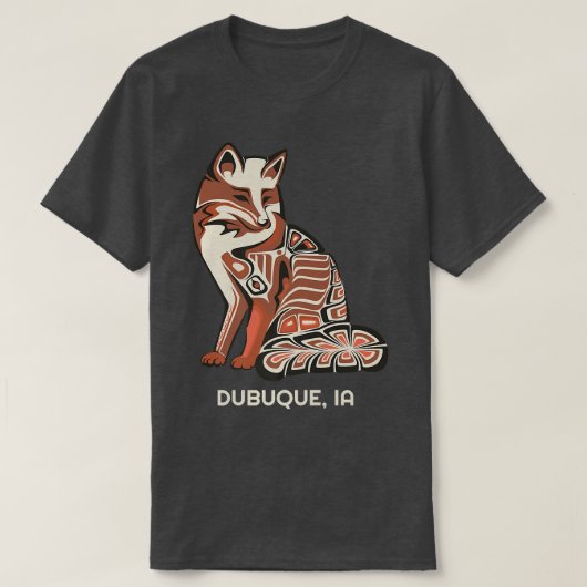 Red Tribal Fo Dubuque Native American Artwork T-shirt (Design voorkant)