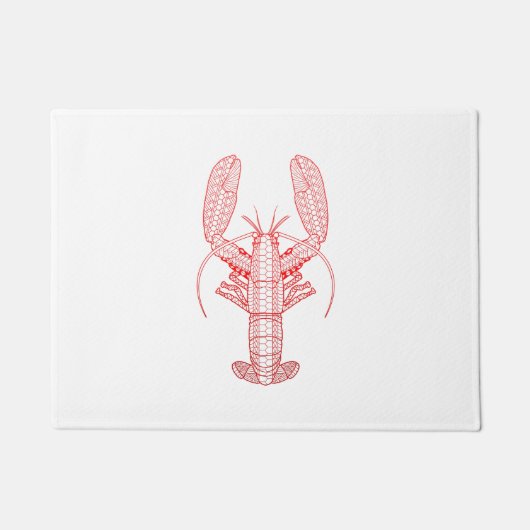 Red Tribal Lobster Deurmat (Voorkant)