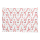 Red Tribal Lobster Nautical Kussensloop (Achterkant)