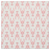 Red Tribal Lobster Nautical Stof (Swatch)