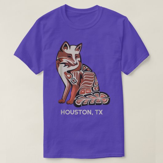Red Tribal van Houston Native American Artwork Sty T-shirt (Design voorkant)