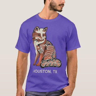 Red Tribal van Houston Native American Artwork Sty T-shirt