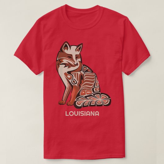Red Tribal van Louisiana Native American Artwork T-shirt (Design voorkant)