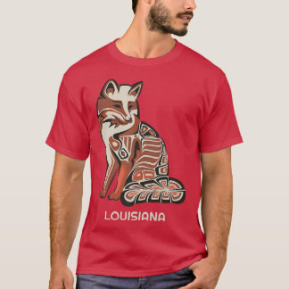 Red Tribal van Louisiana Native American Artwork T-shirt
