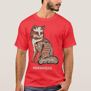 Red Tribal voor Arkansas Native American Artwork T-shirt