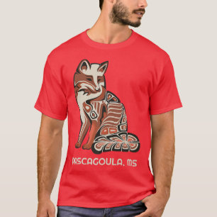 Red Tribal voor Pascagoula Native American Artwork T-shirt