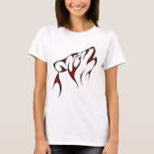 Red Tribal Wolf Head T-shirt (Voorkant)