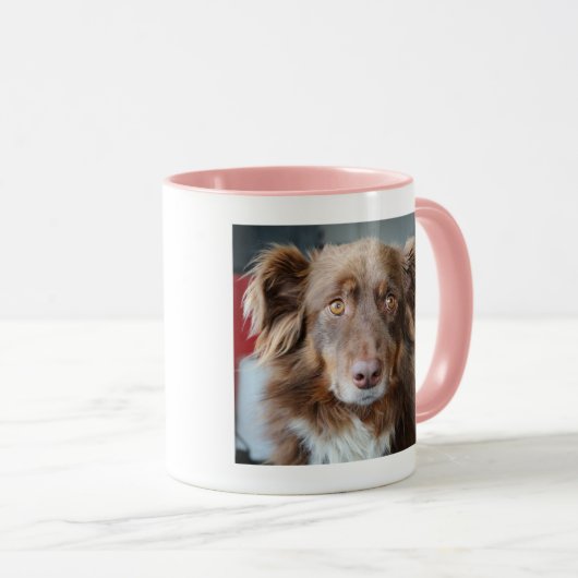 Red Tricoled Aussie mam foto Mok (Voorkant rechts)