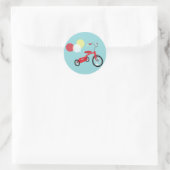 Red Tricycle Graphic Ronde Sticker (Tas)