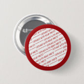 Red Trimmed-fotosjabloon Ronde Button 5,7 Cm (Voorkant /achterkant)