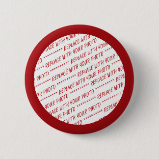 Red Trimmed-fotosjabloon Ronde Button 5,7 Cm