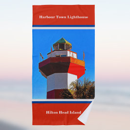 Red Trimmed Hilton Head Harbour Town Lighthouse Strandlaken