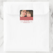 Red Triple Stripe Save the Date Stickers (Tas)