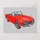 Red Triumph Tr4 Convertible Sportauto Briefkaart (Voorkant)