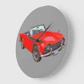 Red Triumph Tr4 Convertible Sportauto Grote Klok (Hoek)