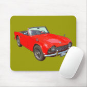 Red Triumph Tr4 Convertible Sportauto Muismat (Met muis)