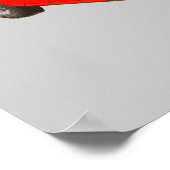 Red Triumph Tr4 Convertible Sportauto Poster (Hoek)