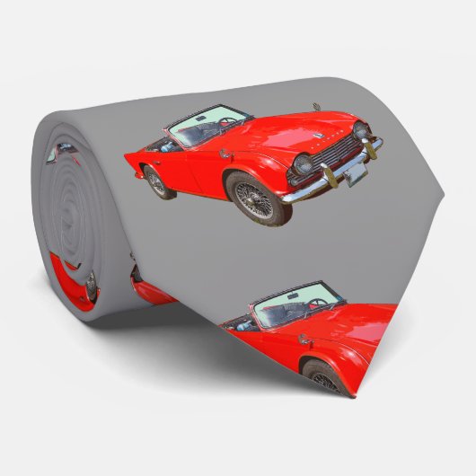 Red Triumph Tr4 Convertible Sportauto Stropdas (Opgerold)