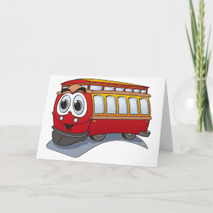 Red Trolley Cartoon Kaart