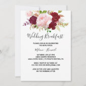 Red Tropical en romantisch bruiloft ontbijt Kaart (Voorkant)