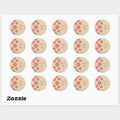 Red Tropical Floral Dank je Stickers (Vel)