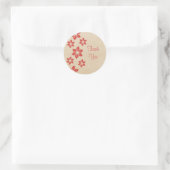Red Tropical Floral Dank je Stickers (Tas)
