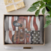  Red Truck American Flag Tissue Paper Tissuepapier (Geschenk)