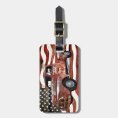  Red Truck Amerikaanse vlag Bagagelabel (Voorkant verticaal)