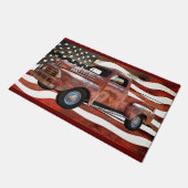  Red Truck Amerikaanse vlag Deurmat (Schuin)