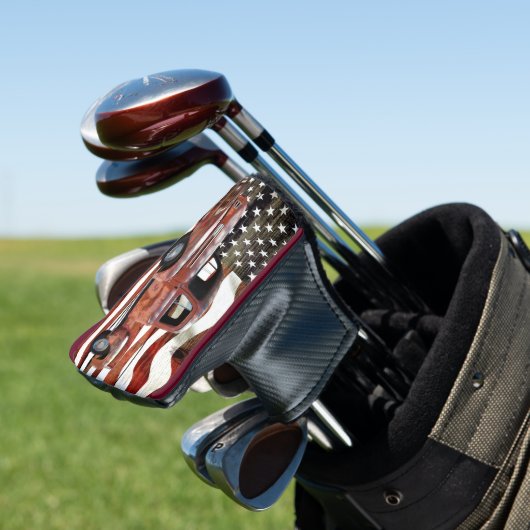  Red Truck Amerikaanse vlag Golfheadcover (Insitu)