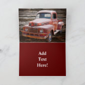  Red Truck Amerikaanse vlag Kaart (Binnen)