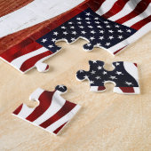 Red Truck Amerikaanse vlag Legpuzzel (Zijkant)