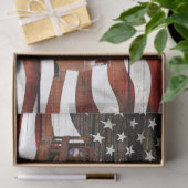  Red Truck Amerikaanse vlag Tissuepapier (Geschenk)