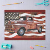  Red Truck Amerikaanse vlag Tissuepapier (Craft)