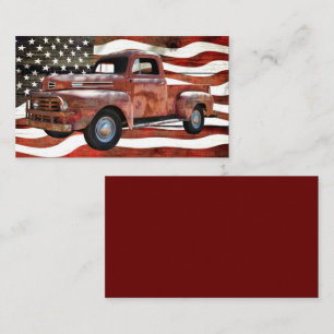  Red Truck Amerikaanse vlag Visitekaartje
