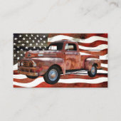 Red Truck Amerikaanse vlag Visitekaartje (Voorkant)