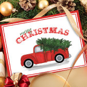 Red Truck Antiek feestdag kerstfeest Feestdagenkaart