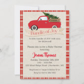 Red Truck Baby shower Invitation Kaart (Voorkant)