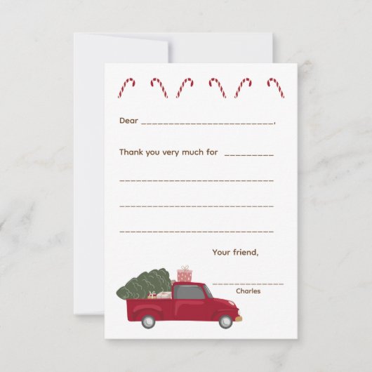 Red Truck Bedankt, vul de lege kaart in (Voorkant)