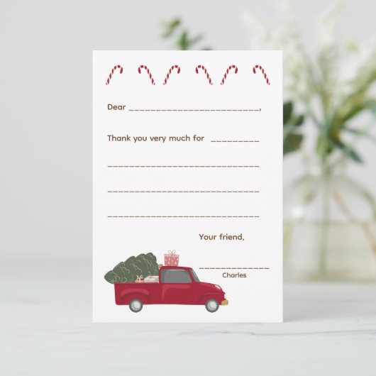 Red Truck Bedankt, vul de lege kaart in (Staand voorkant)