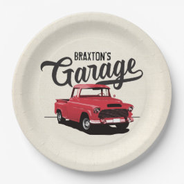 Red  Truck Birthday Custom Paper Borden Papieren Bordje