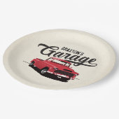 Red  Truck Birthday Custom Paper Borden Papieren Bordje (Gekanteld)