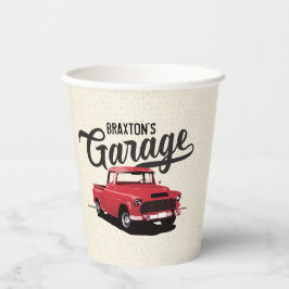 Red  Truck Birthday Custom Paper Cups Papieren Bekers