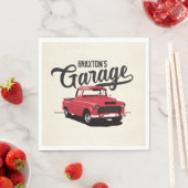 Red  Truck Birthday Custom Paper Napkins Servet (Insitu)