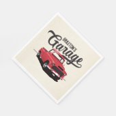 Red  Truck Birthday Custom Paper Napkins Servet (Hoek)