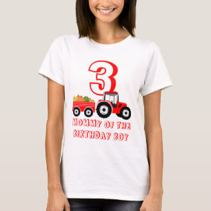 Red Truck Boerderij Produce Mama Verjaardagsjongen T-shirt