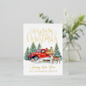  Red Truck Briefkaart (Staand Voorkant)