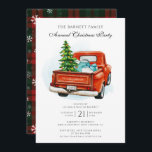 Red Truck Business Kerstparty Kaart<br><div class="desc">Of u nu een intiem familiediner of een grand soirée organiseert, deze kaart zorgt ervoor dat uw uitnodiging opvalt in het drukke vakantieseizoen. Deze op maat gemaakte uitnodigingen zetten een warme, uitnodigende toon voor uw vakantiebijeenkomst, het mengen van klassieke charme met een moderne twist om uw viering echt memorabel te...</div>
