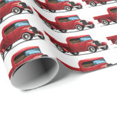  Red Truck Cadeaupapier (Rol Hoek)